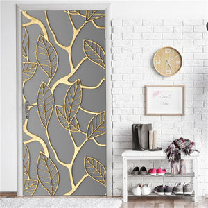 Multiple Size 3D Door Stickers Waterproof PVC Self Adhesive Wallpaper For Doors Peel and Stick DIY Wood Bedroom Refurbish Decals