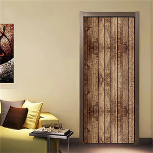 Multiple Size 3D Door Stickers Waterproof PVC Self Adhesive Wallpaper For Doors Peel and Stick DIY Wood Bedroom Refurbish Decals