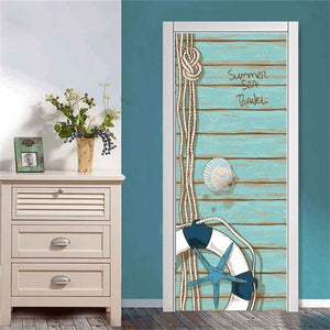 Multiple Size 3D Door Stickers Waterproof PVC Self Adhesive Wallpaper For Doors Peel and Stick DIY Wood Bedroom Refurbish Decals