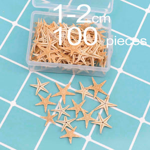 1 Box Natural Starfish Seashell Beach Craft Natural Sea Stars DIY Beach Wedding Decoration Crafts Home Decor Epoxy 1-5cm