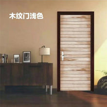 Load image into Gallery viewer, Retro Wooden Door Stickers PVC Waterproof Wallpaper For Doors Living Room Bedroom Home Decor Mural DIY Renovation Decal 90x200cm
