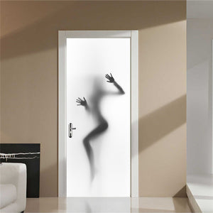 3D beau paysage autocollant de porte pour salon chambre bricolage PVC auto-adhésif papier peint étanche stickers muraux deursticker